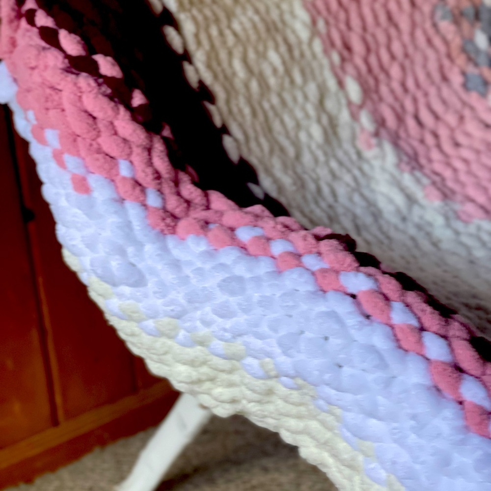 Soft chenille throw